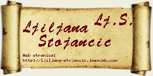Ljiljana Stojančić vizit kartica